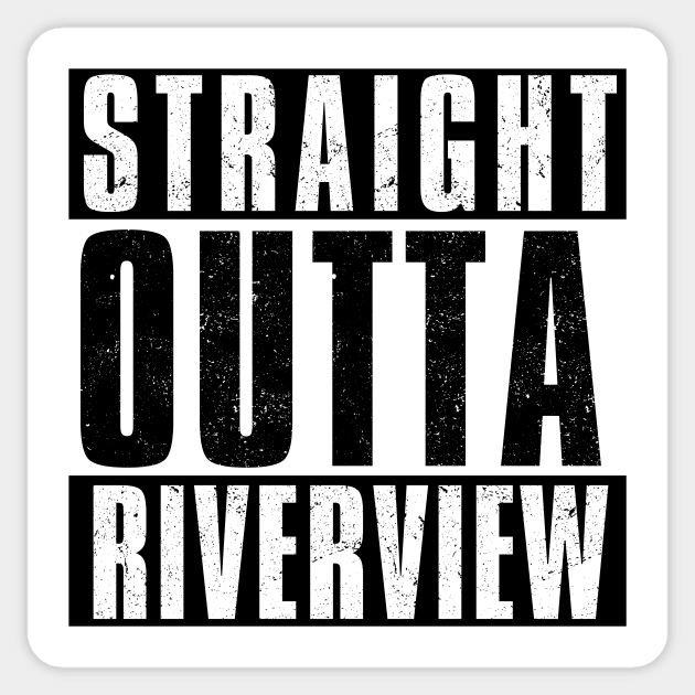 STRAIGHT OUTTA RIVERVIEW Sticker by Simontology